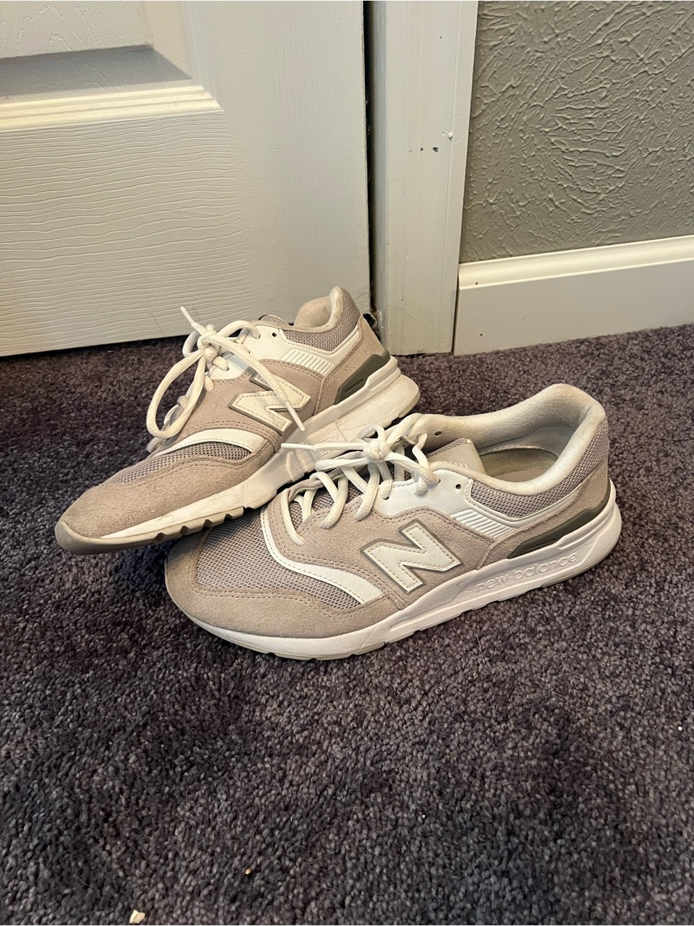 New Balance Sneakers in Taupe and White